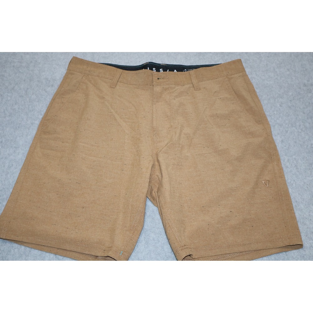 Vissla Hybrid Board Shorts Mens 33 Brown Upcycled Stretch Chino Walk M2021CAN